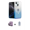 MARSİLYAN™- iPhone 14 Kılıf Eksen Minimal Özel Seri - Siyah Joko Magic 5D Cam + Raze Metal Kamera Lens - GS