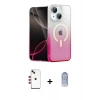 MARSİLYAN™- iPhone 14 Kılıf Eksen Minimal Özel Seri - Siyah Joko Magic 5D Cam + Shine Kamera Lens - KI