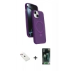 MARSİLYAN™- iPhone 14 Kılıf İz Işık Koleksiyonu - Şeffaf 360 Full Body Arka Koruyucu + Diamond Kamera Lens - KI