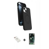 MARSİLYAN™- iPhone 14 Kılıf İz Işık Koleksiyonu - Şeffaf 360 Full Body Arka Koruyucu + Diamond Kamera Lens - KI