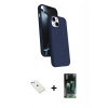 MARSİLYAN™- iPhone 14 Kılıf İz Işık Koleksiyonu - Şeffaf 360 Full Body Arka Koruyucu + Diamond Kamera Lens - SABE