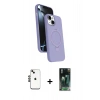 MARSİLYAN™- iPhone 14 Kılıf İz Işık Koleksiyonu - Şeffaf 360 Full Body Arka Koruyucu + Shine Kamera Lens - SH