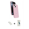 MARSİLYAN™- iPhone 14 Kılıf İz Işık Koleksiyonu - Şeffaf Pasifik Cam Ekran Koruyucu + Diamond Kamera Lens - SABE