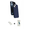 MARSİLYAN™- iPhone 14 Kılıf İz Işık Koleksiyonu - Şeffaf Pasifik Cam Ekran Koruyucu + Diamond Kamera Lens - SABE