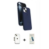 MARSİLYAN™- iPhone 14 Kılıf İz Işık Koleksiyonu - Şeffaf Pasifik Cam Ekran Koruyucu + Shine Kamera Lens - GD