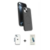 MARSİLYAN™- iPhone 14 Kılıf İz Işık Koleksiyonu - Şeffaf Pasifik Cam Ekran Koruyucu + Shine Kamera Lens - MI