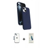 MARSİLYAN™- iPhone 14 Kılıf İz Işık Koleksiyonu - Şeffaf Pasifik Cam Ekran Koruyucu + Shine Kamera Lens - MI