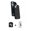 MARSİLYAN™- iPhone 14 Kılıf İz Işık Koleksiyonu - Şeffaf Pasifik Cam Ekran Koruyucu + PVD Metal Kamera Lens - TU
