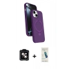 MARSİLYAN™- iPhone 14 Kılıf İz Işık Koleksiyonu - Şeffaf Pasifik Cam Ekran Koruyucu + PVD Metal Kamera Lens - TU