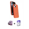 MARSİLYAN™- iPhone 14 Kılıf İz Işık Koleksiyonu - Siyah Bilvis 5in1 3D Magic Cam Ekran Koruyucu + Raze Metal Kamera Lens - KI
