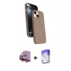 MARSİLYAN™- iPhone 14 Kılıf İz Işık Koleksiyonu - Siyah Bilvis 5in1 3D Magic Cam Ekran Koruyucu + Raze Metal Kamera Lens - KI