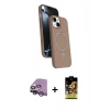 MARSİLYAN™- iPhone 14 Kılıf İz Işık Koleksiyonu - Siyah Buffer Cam Ekran Koruyucu + Raze Metal Kamera Lens - GS