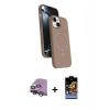 MARSİLYAN™- iPhone 14 Kılıf İz Işık Koleksiyonu - Siyah Buffer Hayalet Cam Ekran Koruyucu + Raze Metal Kamera Lens - GS