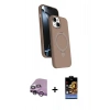 MARSİLYAN™- iPhone 14 Kılıf İz Işık Koleksiyonu - Siyah Buffer Hayalet Cam Ekran Koruyucu + Raze Metal Kamera Lens - MR