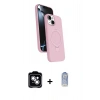 MARSİLYAN™- iPhone 14 Kılıf İz Işık Koleksiyonu - Siyah Joko Magic 5D Cam + PVD Metal Kamera Lens - GS
