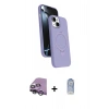 MARSİLYAN™- iPhone 14 Kılıf İz Işık Koleksiyonu - Siyah Joko Magic 5D Cam + Raze Metal Kamera Lens - GS