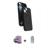 MARSİLYAN™- iPhone 14 Kılıf İz Işık Koleksiyonu - Siyah Joko Magic 5D Cam + Raze Metal Kamera Lens - GS