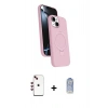 MARSİLYAN™- iPhone 14 Kılıf İz Işık Koleksiyonu - Siyah Joko Magic 5D Cam + Shine Kamera Lens - KI