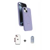 MARSİLYAN™- iPhone 14 Kılıf İz Işık Koleksiyonu - Siyah Joko Magic 5D Cam + Shine Kamera Lens - KI