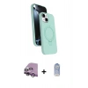 MARSİLYAN™- iPhone 14 Kılıf İz Işık Koleksiyonu - Siyah Joko Magic 5D Cam + Raze Metal Kamera Lens - MR
