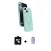 MARSİLYAN™- iPhone 14 Kılıf İz Işık Koleksiyonu - Siyah Joko Magic 5D Cam + PVD Metal Kamera Lens - TU