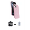 MARSİLYAN™- iPhone 14 Kılıf İz Işık Koleksiyonu - Siyah Joko Magic 5D Cam + PVD Metal Kamera Lens - YL