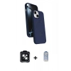 MARSİLYAN™- iPhone 14 Kılıf İz Işık Koleksiyonu - Siyah Joko Magic 5D Cam + PVD Metal Kamera Lens - YL