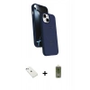 MARSİLYAN™- iPhone 14 Kılıf İz Işık Koleksiyonu - Siyah Joko Magic 5D Hayalet Cam + Diamond Kamera Lens - SABE