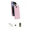 MARSİLYAN™- iPhone 14 Kılıf İz Işık Koleksiyonu - Siyah Joko Magic 5D Hayalet Cam + Diamond Kamera Lens - SABE