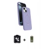 MARSİLYAN™- iPhone 14 Kılıf İz Işık Koleksiyonu - Siyah Joko Magic 5D Hayalet Cam + PVD Metal Kamera Lens - MI