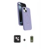 MARSİLYAN™- iPhone 14 Kılıf İz Işık Koleksiyonu - Siyah Joko Magic 5D Hayalet Cam + PVD Metal Kamera Lens - PE