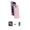 MARSİLYAN™- iPhone 14 Kılıf İz Işık Koleksiyonu - Siyah Joko Magic 5D Hayalet Cam + PVD Metal Kamera Lens - PE
