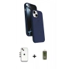 MARSİLYAN™- iPhone 14 Kılıf İz Işık Koleksiyonu - Siyah Joko Magic 5D Hayalet Cam + Shine Kamera Lens - GI