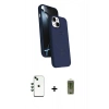 MARSİLYAN™- iPhone 14 Kılıf İz Işık Koleksiyonu - Siyah Joko Magic 5D Hayalet Cam + Shine Kamera Lens - YL