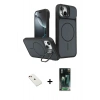 MARSİLYAN™- iPhone 14 Kılıf İz Modern Prime - Şeffaf 360 Full Body Arka Koruyucu + Diamond Kamera Lens - KI