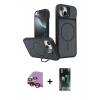 MARSİLYAN™- iPhone 14 Kılıf İz Modern Prime - Şeffaf 360 Full Body Arka Koruyucu + Raze Metal Kamera Lens - KI