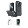 MARSİLYAN™- iPhone 14 Kılıf İz Modern Prime - Şeffaf 360 Full Body Arka Koruyucu + Shine Kamera Lens - GD