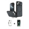MARSİLYAN™- iPhone 14 Kılıf İz Modern Prime - Şeffaf 360 Full Body Arka Koruyucu + Shine Kamera Lens - GI