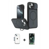 MARSİLYAN™- iPhone 14 Kılıf İz Modern Prime - Şeffaf 360 Full Body Arka Koruyucu + Shine Kamera Lens - MI