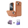 MARSİLYAN™- iPhone 14 Kılıf İz Modern Prime - Siyah Bilvis 5in1 5D Magic Hayalet Cam Ekran Koruyucu + Raze Metal Kamera Lens - GS