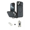 MARSİLYAN™- iPhone 14 Kılıf İz Modern Prime - Siyah Bilvis Hayalet Cam Ekran Koruyucu + Diamond Kamera Lens - YL