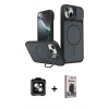MARSİLYAN™- iPhone 14 Kılıf İz Modern Prime - Siyah Bilvis Hayalet Cam Ekran Koruyucu + PVD Metal Kamera Lens - YL