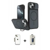 MARSİLYAN™- iPhone 14 Kılıf İz Modern Prime - Siyah Bilvis Hayalet Cam Ekran Koruyucu + Shine Kamera Lens - GD