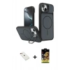 MARSİLYAN™- iPhone 14 Kılıf İz Modern Prime - Siyah Buffer Cam Ekran Koruyucu + Diamond Kamera Lens - KI
