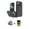 MARSİLYAN™- iPhone 14 Kılıf İz Modern Prime - Siyah Buffer Cam Ekran Koruyucu + Raze Metal Kamera Lens - GS