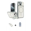 MARSİLYAN™- iPhone 14 Kılıf İz Modern Prime - Siyah Joko Magic 5D Cam + Diamond Kamera Lens - SABE
