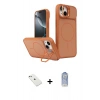 MARSİLYAN™- iPhone 14 Kılıf İz Modern Prime - Siyah Joko Magic 5D Cam + Diamond Kamera Lens - SABE