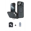 MARSİLYAN™- iPhone 14 Kılıf İz Modern Prime - Siyah Joko Magic 5D Cam + PVD Metal Kamera Lens - SH