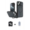 MARSİLYAN™- iPhone 14 Kılıf İz Modern Prime - Siyah Joko Magic 5D Cam + PVD Metal Kamera Lens - YL