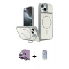 MARSİLYAN™- iPhone 14 Kılıf İz Modern Prime - Siyah Joko Magic 5D Cam + Raze Metal Kamera Lens - GS